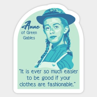 Anne of Green Gables Portrait and Quote Sticker